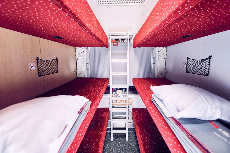 Sleeper train to the Alps